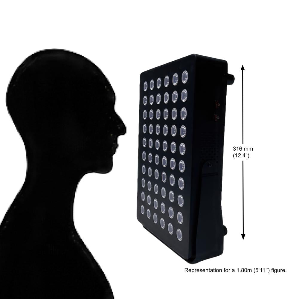 Portable Red Light Therapy Panel with 60 LEDs and 5 Wavelengths for Home Use – High Irradiance and Compact Design